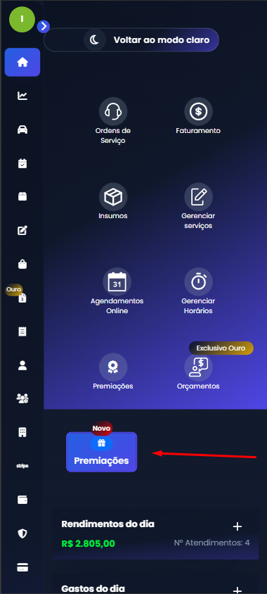 Imagem da release Prêmios e recompensas por faturamento