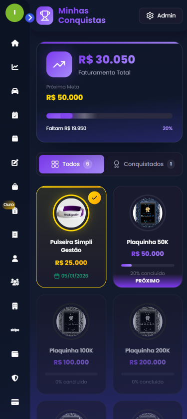 Imagem da release Prêmios e recompensas por faturamento